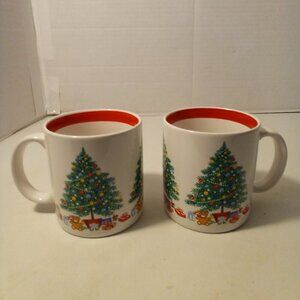 Himark Japan Mug Christmas Tree Gifts Happy Holidays Lot of 2